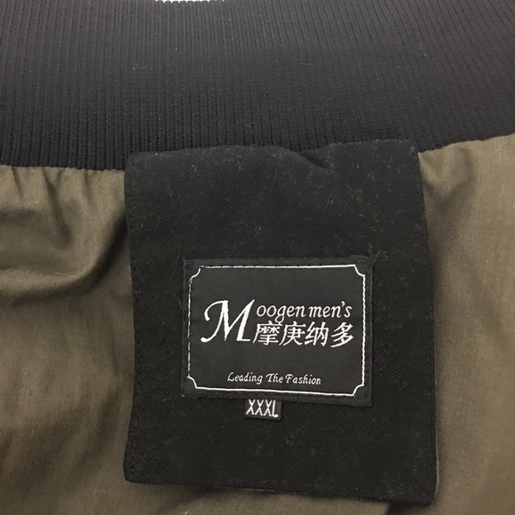 Moogen Men’s Black Mock Neck Bomber Jacket - Picture 7 of 8